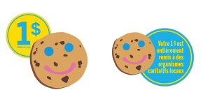 autocollants de presentoir Biscuits sourires Fondation InterVal