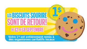 autocollants pour vitre Biscuits sourires Fondation InterVal